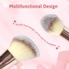 1 Pack Dual-Ended Makeup Brushes - Angled & Round Foundation