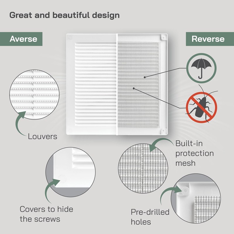 Vent Systems 8" x 8" Inch (Opening Dimensions) - Pack