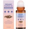Organic Castor Oil with Rose Quartz Roller, Deep Hydration Skin