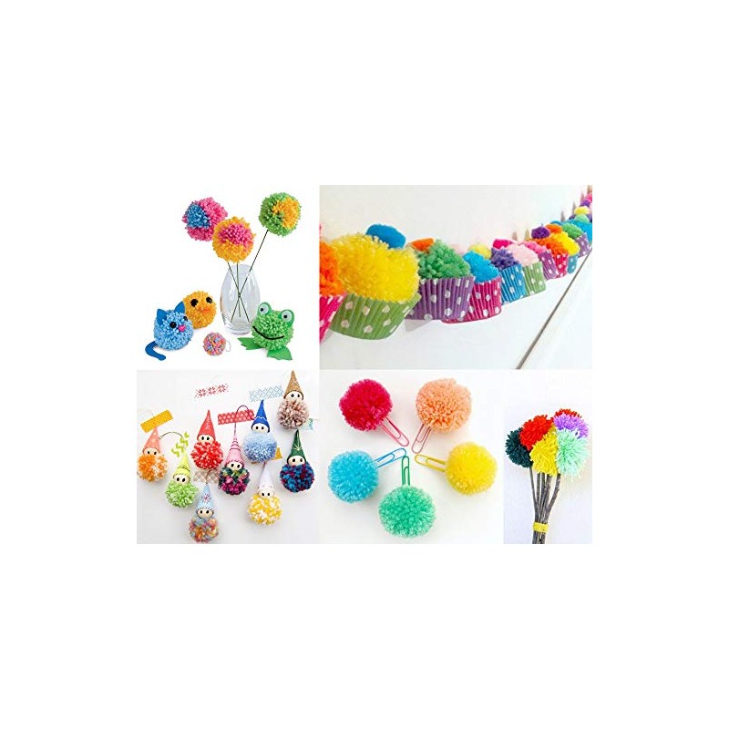Dual Size Reusable Plastic Pom Pom Maker - 3cm &