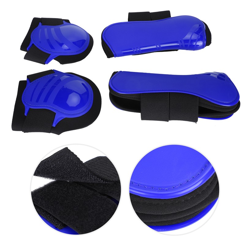 1Set Horse Legguard Leg Protector Leggings PU Thickened Shell Elastic