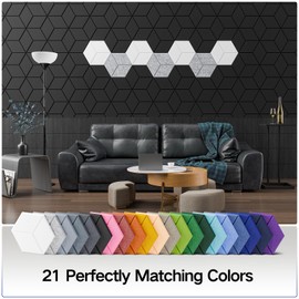 Dailycooper 12 Pack Self-Adhesive Acoustic Panels 12" X 10" X 0.4" - Sound Proof Foam Panels for Walls with High Density, Y-Lined Design, Flame Resistant, Absorb Noise and Eliminate Echoes(Black)
