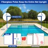 Pool Volleyball Net Set with LED Lights, Solar Powered Volleyball