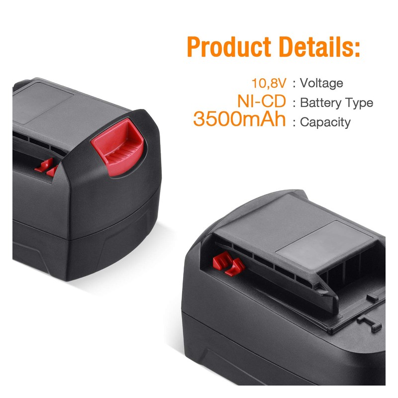 Lordone 2Pack 3500mAh Battery for SKIL 18-Volt SB18C SB18A SB18B