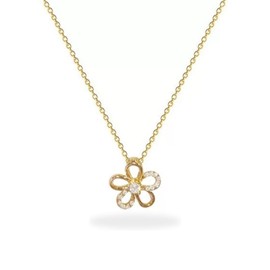 Jewelry by Hao 18K Non Tarnish Flower Diamond Necklaces For Women | Gold Daisy Necklace | Valentine's Day Gift, One size, Yellow Gold, No Gemstone