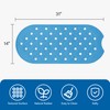 SelfSuite Rubber Bathtub Mat Shower Mat Non-Slip, 31x14 Inch, Bath
