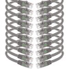 iMBAPrice 1' Cat5e Network Ethernet Patch Cable, 10 Pack, Gray