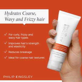 Philip Kingsley Haircare Smooth & Shiny Travel Set, Re Moisturizing Shampoo and Conditioner, Hydrates Coarse, Wavy and Frizzy Hair, With Elasticizer Deep-Conditioning Hair Mask