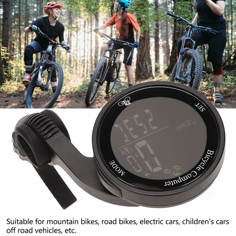 Bike Computer Speedometer Thermometer Clock Large Screen Clear Handwriting Waterproof