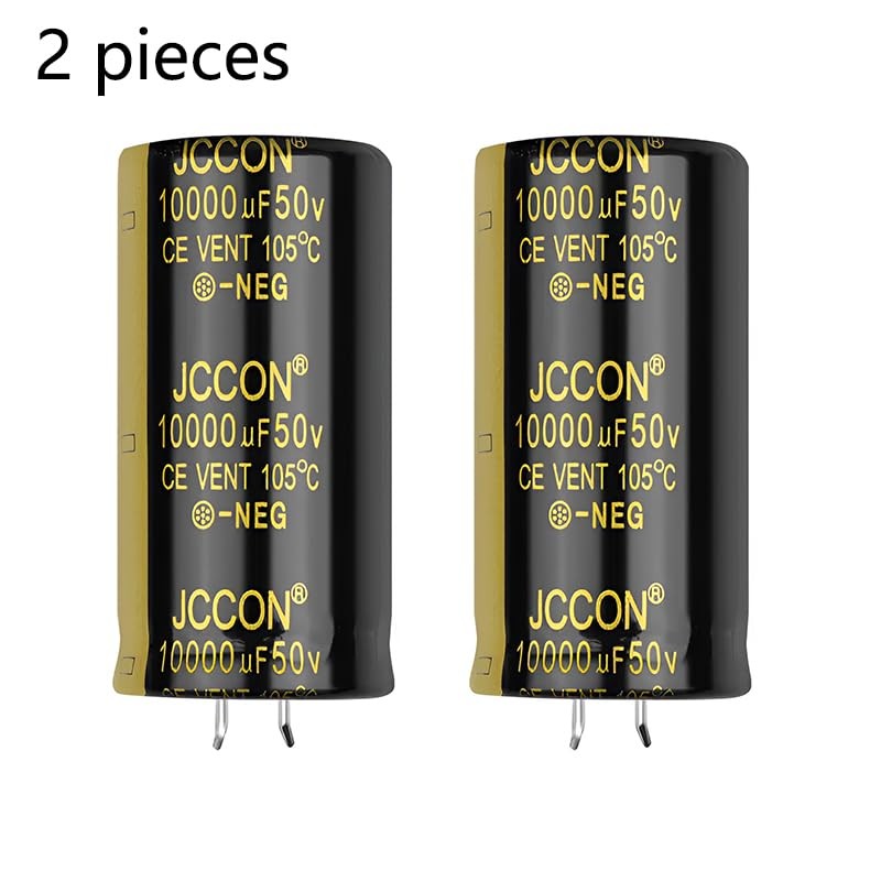 2 Pieces 50V 10000UF 2-pin soldered snap-in Terminal electrolytic capacitors