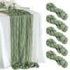 VZZNN 5 Pack Cheesecloth Table Runner,10 Ft,Boho Gauze Cheese Cloth