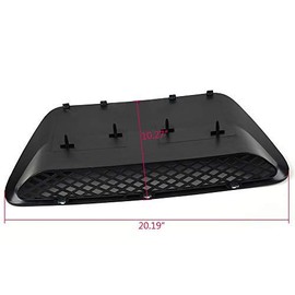 Speedmotor Hood Scoop Molding Bezel w/ 4 Retainer Nuts for Dodge Ram 1500 SRT 2004 2005 Replace OE# YL23TZZAB 5029770AA