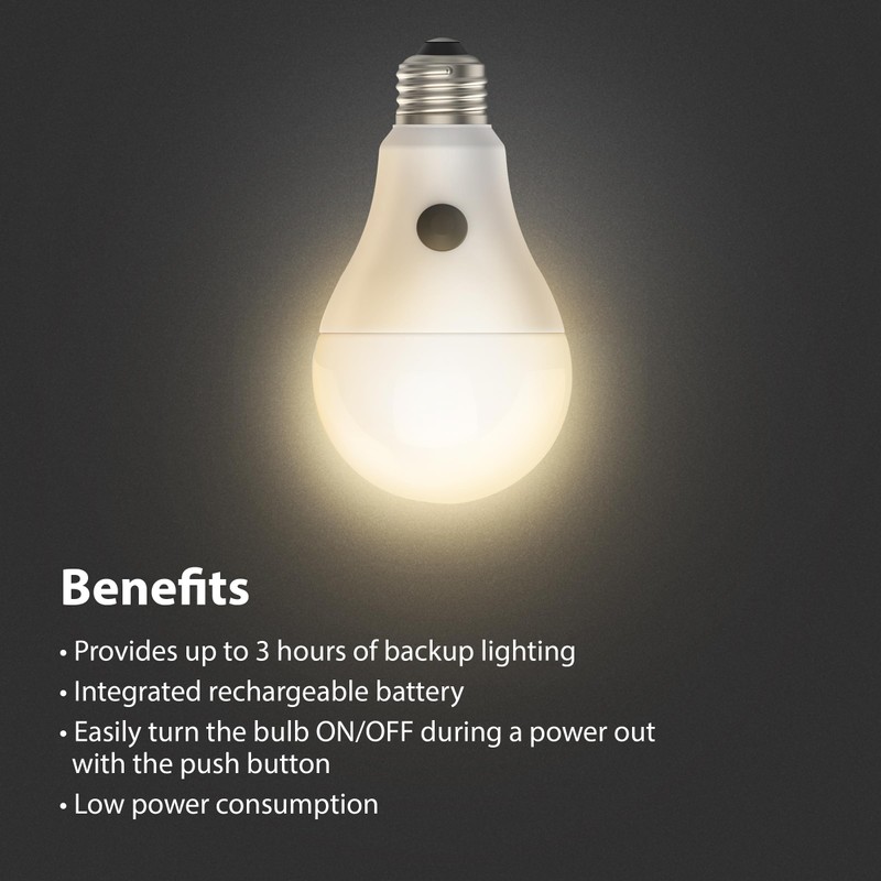Feit Electric LED Built-in Battery Backup Intellibulb - A21 with