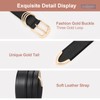 WERFORU 3 Pack Women Leather Belt for Jeans Pants, Ladies