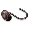 CHICTIE Bronze Shower Curtain Hooks - Oil Rubbed,Set of 12