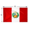 DANF Peru Flag 3x5 Ft Thick Polyester, Fade Resistant, Brass