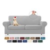 KEKUOU 3 Pieces Stretch Couch Covers for 2 Cushion Couch