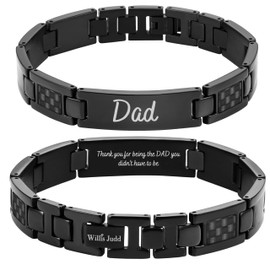 Willis Judd Bonus DAD StepDad Bracelet In Gift Box Bonus Dad Christmas Gift for Stepdad Bonus Dad Gift from Son, Stepfather Gift Ideas