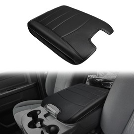 Muslogy Funda para Apoyabrazos de Consola Central Compatible con Dodge Ram 1500 2013-2018 y 2013-2025 Ram 2500/3500 Cojín de Apoyo de Brazo Acolchado de Confort Funda Protectora de Cuero Vegano