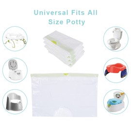 Pang Ban 20 Packs Drawstring Potty Liners with Absorbent Pads, Disposable Compatible OXO Tot 2-in-1 Go, Refill Bags for Toddler Travel, Fit Most Chairs