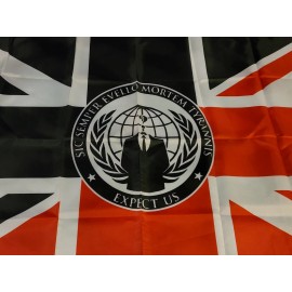 Flags Importer Anonymous UK Antisystem Anarchist 3x5Ft Large Flag CyberPunx IMPORTED