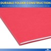 1InTheOffice Red File Folders Letter Size, File Folders with Tabs,