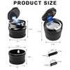 ZNDAW Car Ashtray with Lid, Detachable Auto Smokeless Ash Tray