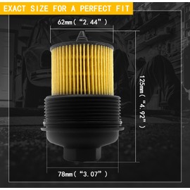 OXCANO - Filtro de aceite de motor y conjunto de tapa reemplaza a 12605565 PF458G compatible con Pontiac G5 G6 Grand Am Pursuit Solstice Sunfire,compatible con Polaris Slingshot