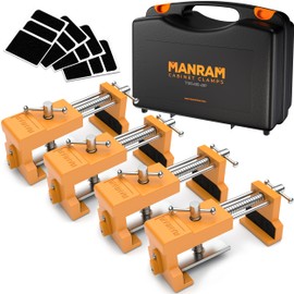 Cabinet Clamps 4 Pack - Protective Case Included - Claw Clamps for Cabinets, Cabinet Face Frame Clamps
