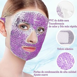 2PCS Máscaras de Hielo para Ojos y Cara, Mascarilla de Gel Facial Reutilizable, para Reducir Bolsas Bajo los Ojos, Ojeras, Cuidado de la Piel,...     