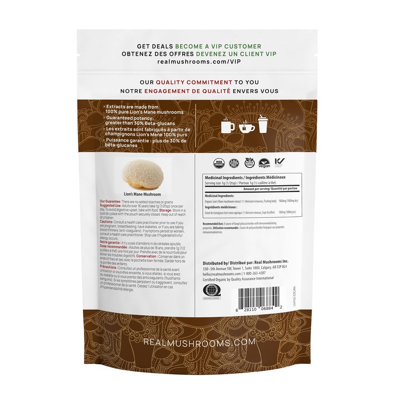 Real Mushrooms Real Mushrooms Lions Mane Powder - Organic Mushroom