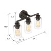Emliviar 3-Light Oil Rubbed Bronze Vanity Light, Farmhouse Bronze Bathroom