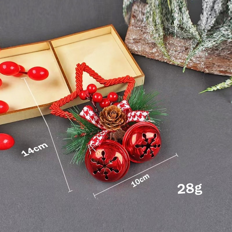 2 adornos colgantes de campana de Navidad para decoración del