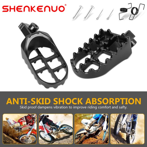SHENKENUO Motorcycle Foot Pegs Footrest Rests Pedal For Yamaha YZ85