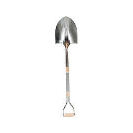 Seymour 49191 SV-DRCH Ceremonial Shovel with 29" Hardwood Handle and Chrome D-Grip, Chrome #2 Head