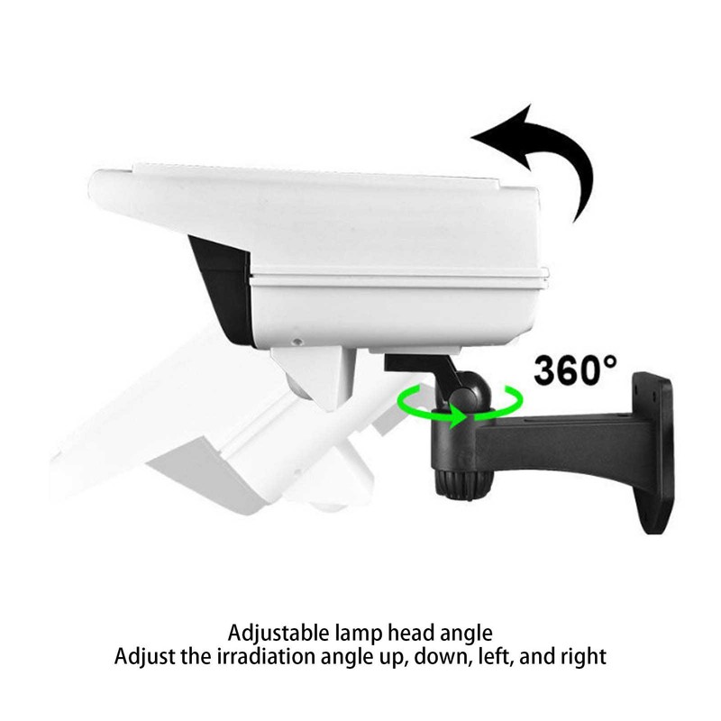 Solar LED Wall Light Simulated Camera Induction Lamp Remote Control