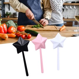 GOTOTOP 3 Piezas Salero Pimentero Mágico Varita Mágica en Forma de Estrella Salero Pimentero Palo Mágico Condimentos Recargables Dispensador de Especias Rosa Negro