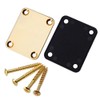 Yibuy Gold 1 Set 64x51mm Neck Plate w/Screw Guitar Square