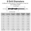 Foyscr 10 Piece 6mm Brad Point Wood Drill Bits, Professional
