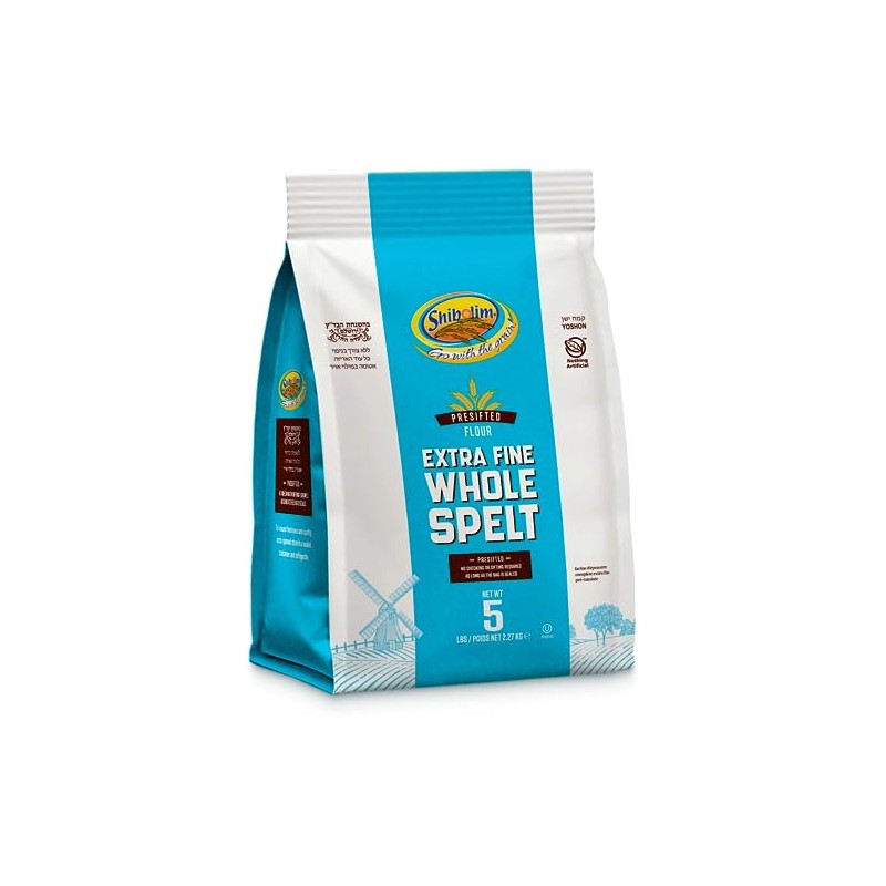 Shibolim Extra Fine Whole Spelt Flour, 80oz (5lb Bag) |