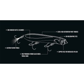 13 FISHING - Power Slide - Pencil Popper Top Water Bait - 4.8" - 7/8oz - Bone - PS125-85