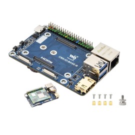 Mini Base Board (B) Compatible with Raspberry Pi Compute Module 5, Onboard EEPROM and Encryption Chip, Compact Design with 4xUSB, Color-Coded 40PIN GPIO Header, 2xMIPI, M.2 M Key PCIe Interfaces,etc