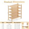 Haddockway 5 Tier Bamboo Shoe Rack Storage Organizer, Multifunctional Free