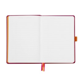 Rhodia 118581C Goalbook Notebook (DIN A5, 14.8 x 21 cm, Dot, Practical and Trendy, with Hard Cover, 90 g White Paper, 120 Sheets), Pack of 1, Raspberry