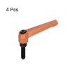 sourcing map 4pcs Adjustable Clamping Lever Handles M8 x 30mm