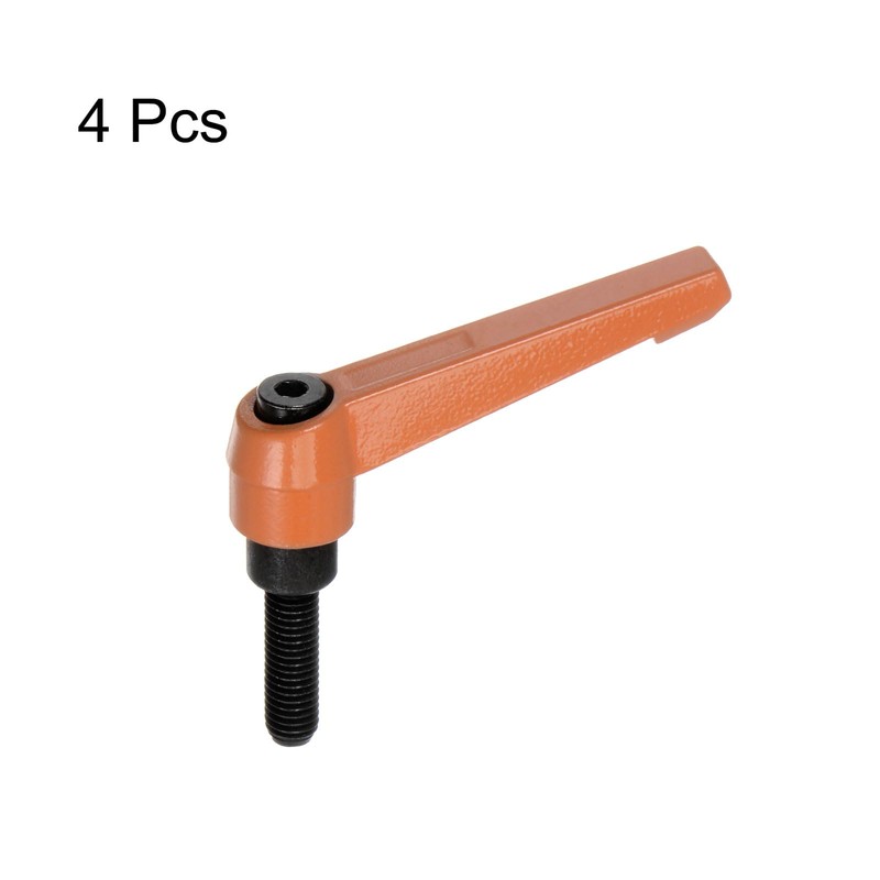 sourcing map 4pcs Adjustable Clamping Lever Handles M8 x 30mm