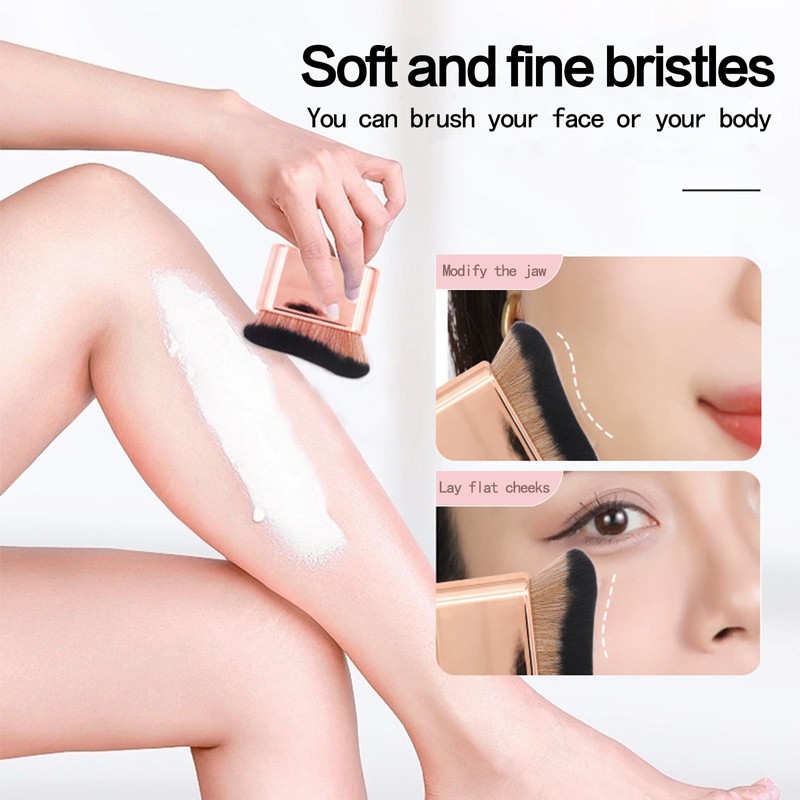 One Piece Soft Bristle Body Kabuki Foundation Brush Durable Body