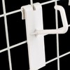 White Metal Grid Panel Hooks (8-Pack) for Wire Shelf Organization Ring 2ea