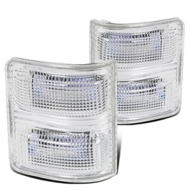 Auto Dynasty Compatible with Ford Super Duty Chrome Housing Towing Side Mirror Turn Signal Light [Amber LED]