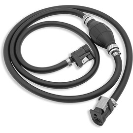 Fuel Line Assembly 5/16" 8mm Fuel Gas Line Hose for Marine Outboard Boat Motor RVs Fuel Assembly ith Primer Bulb Steel Hose Clamps with Primer Bulb Steel Hose Clamps 6FT fuel line